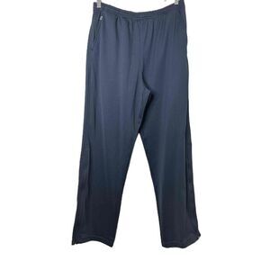 Nike Pants Size Large Dark Blue Elastic Waist Side Pockets Track Zip Ankle